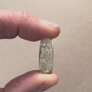 Pierre gravée rectangle — prasiolite