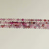 Vidéo du fil de perles en spinelle multicolore facetté 4 mm, tons framboise