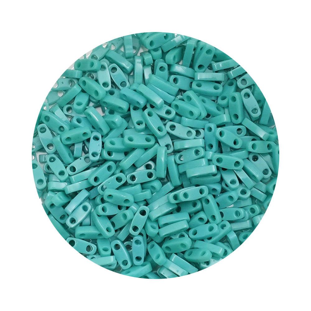 8 grammes de Miyuki Quarter Tila Beads 5x1,2mm QTL-412 Op Turquoise green