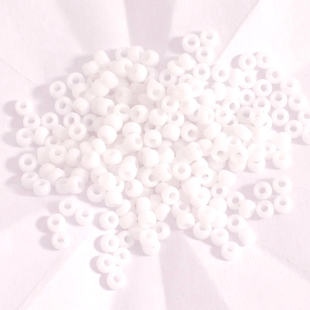 5 grammes de perles Miyuki Rocailles 8/0  N°402 blanc