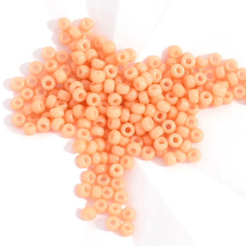 5 grammes de perles Miyuki Rocailles 8/0  N°461 orange pastel