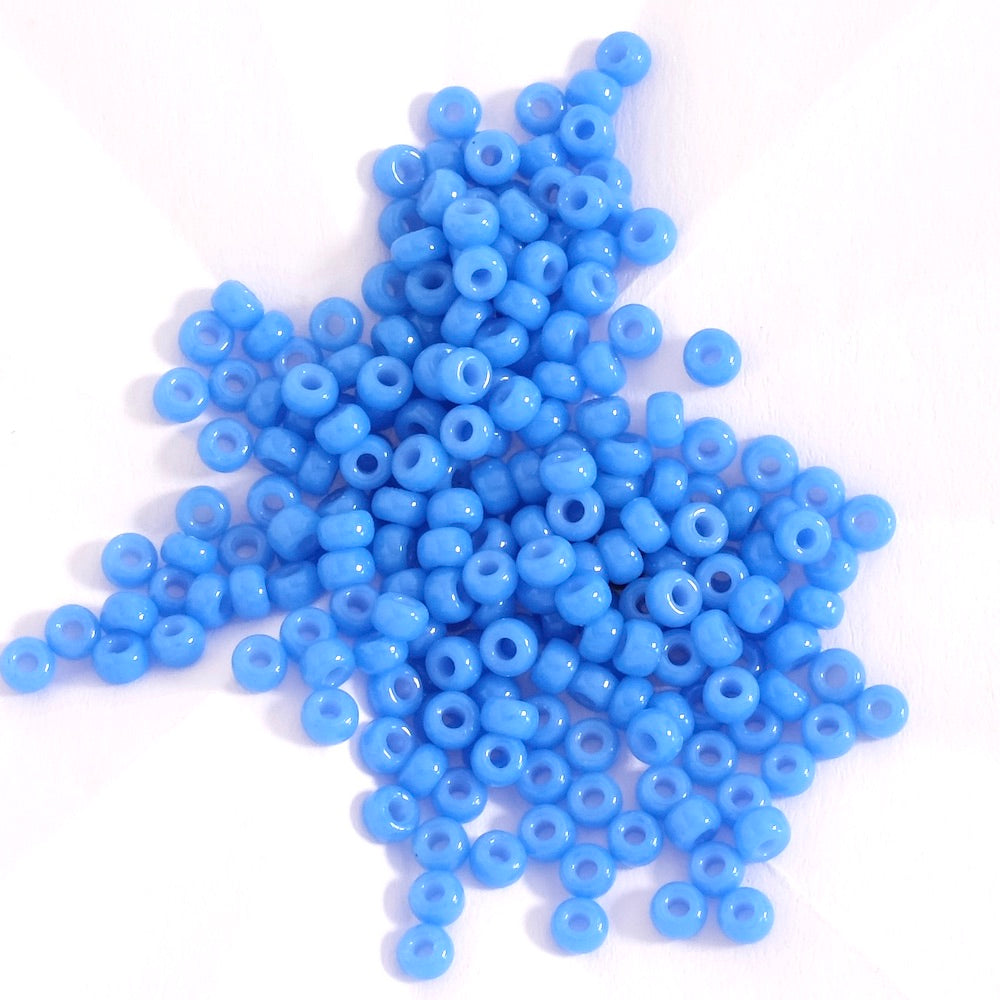 5 grammes de perles Miyuki Rocailles 8/0  N°484 bleu jeans