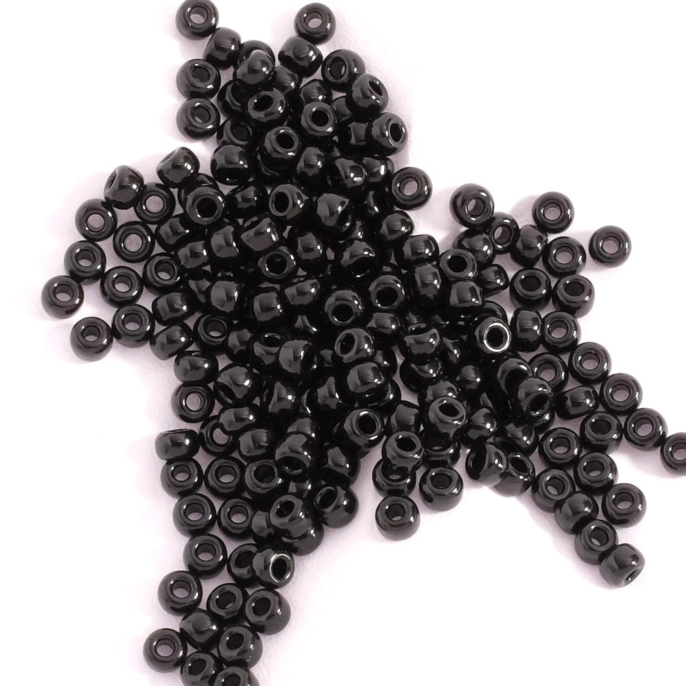 5 grammes de perles Miyuki Rocailles 8/0  N°401 noir