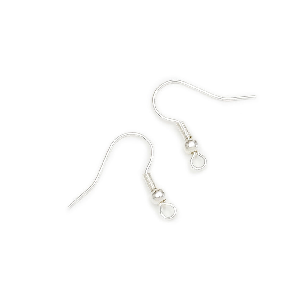 10 crochets Boucles d'oreilles en laiton argenté 925