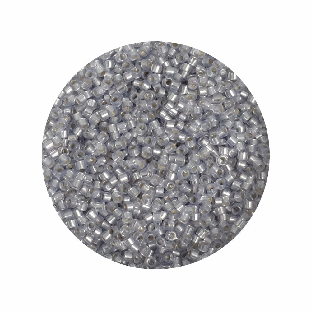 8 grammes de perles Miyuki Délica 11/0 Silver Lined Pale Amethyst DB1435