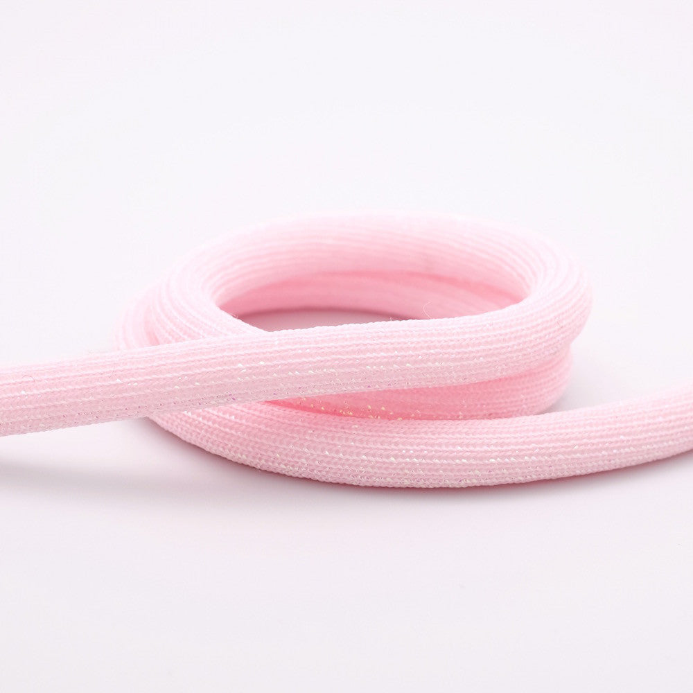1 mètre de corde tressée Glitter 10mm rose pastel