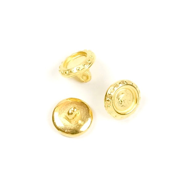 2 perles Cymbal de Tissage Miyuki pour cabochon 4mm Doré
