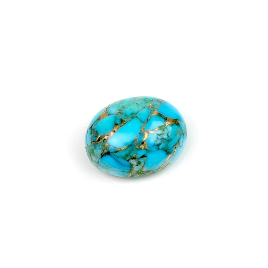 Cabochon pierre naturelle Ovale 8 x 10mm Turquoise cuivrée