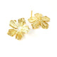 Boucles d'oreilles clous en forme de fleur en laiton doré.