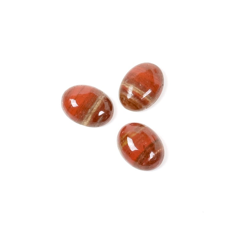 Cabochon pierre naturelle Ovale 6 x 8mm Jaspe rouge