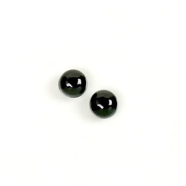 2 Cabochons de pierre naturelle Rond 4mm Spinelle noire