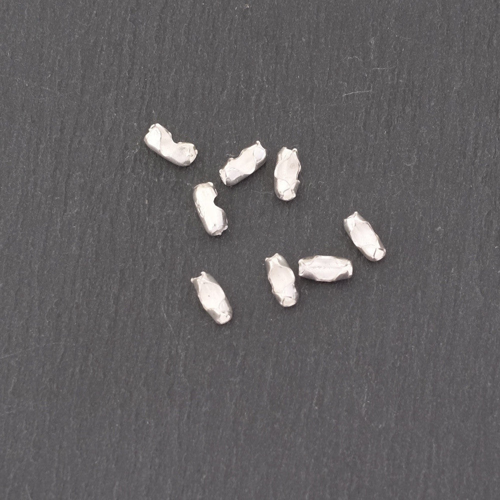 4 fermoirs attaches pour chaîne boule en argent massif 925.