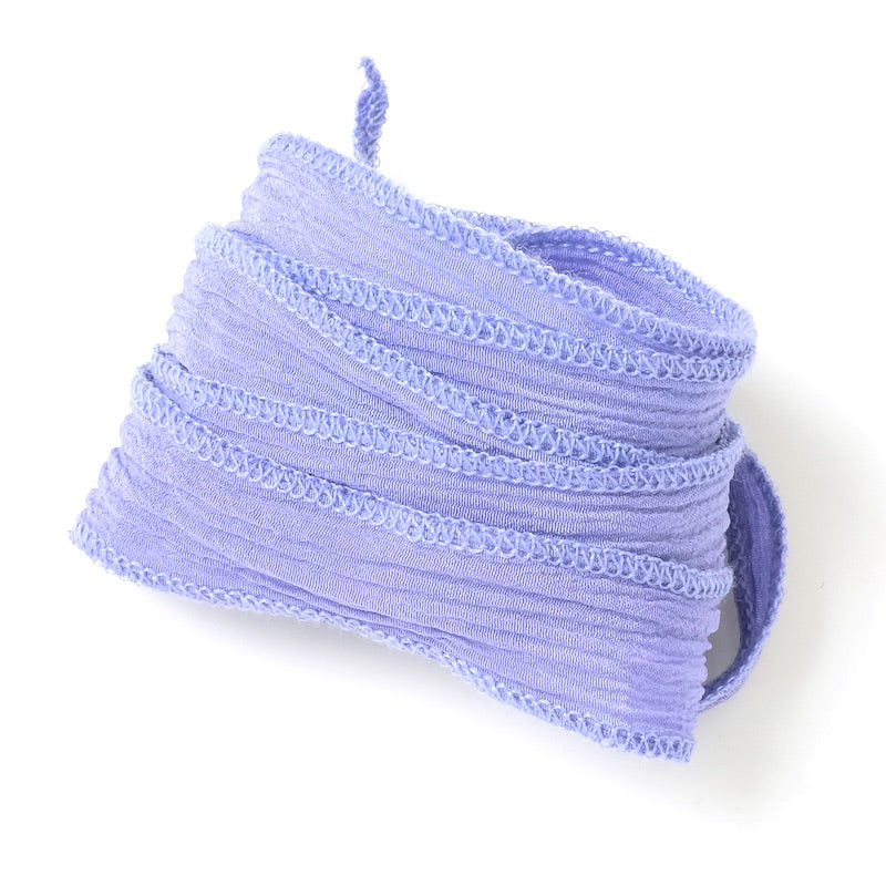Ruban de soie teint à la main - Violet