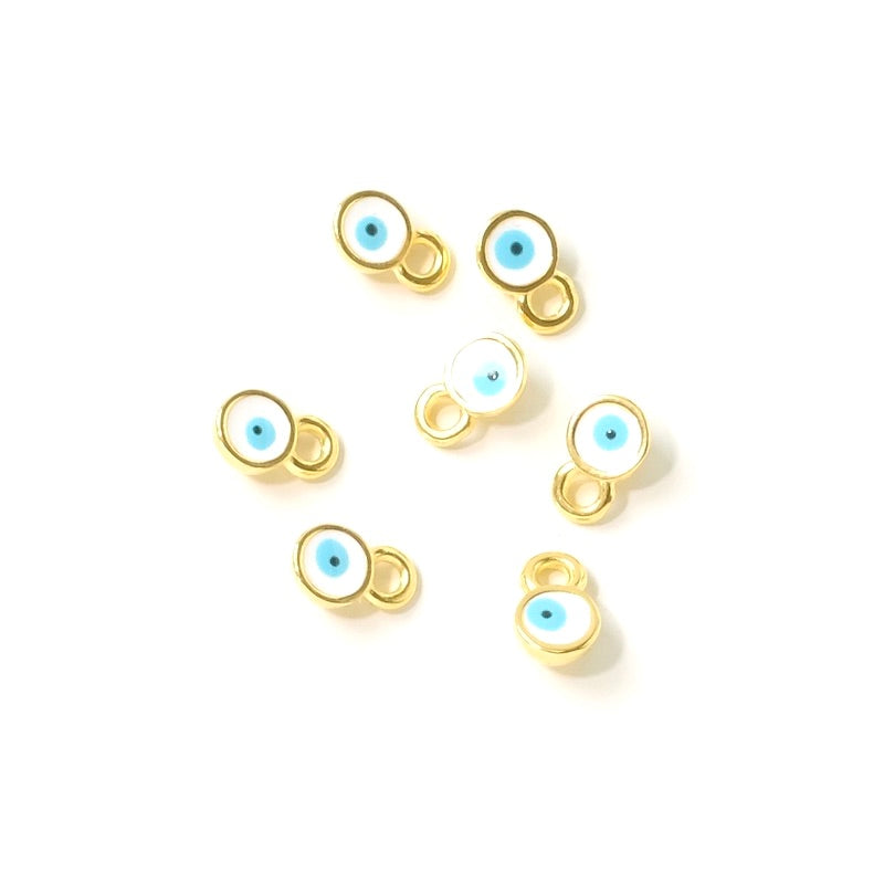 2 mini ciondolo che mangia round round round in 24k gilded zamak