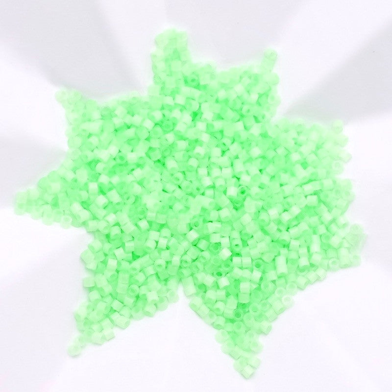 8 grammes de perles Miyuki Délica 11/0 Silk inside dyed Mint green N°1858 