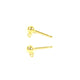 BO clous boule 3,8mm avec anneau en laiton doré à l'or fin 24K, la paire