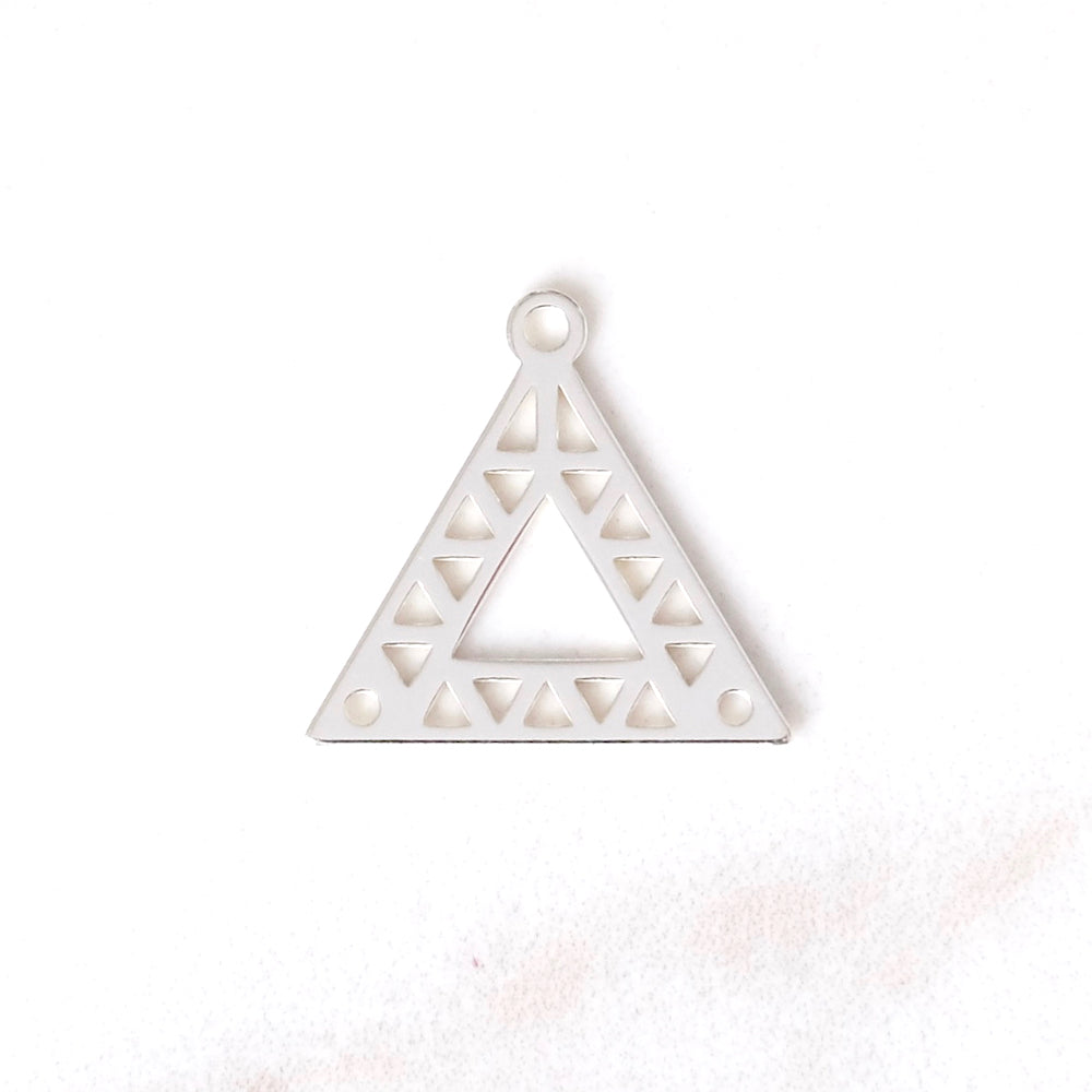 Pendentif Triangle ajouré en Argent 925 