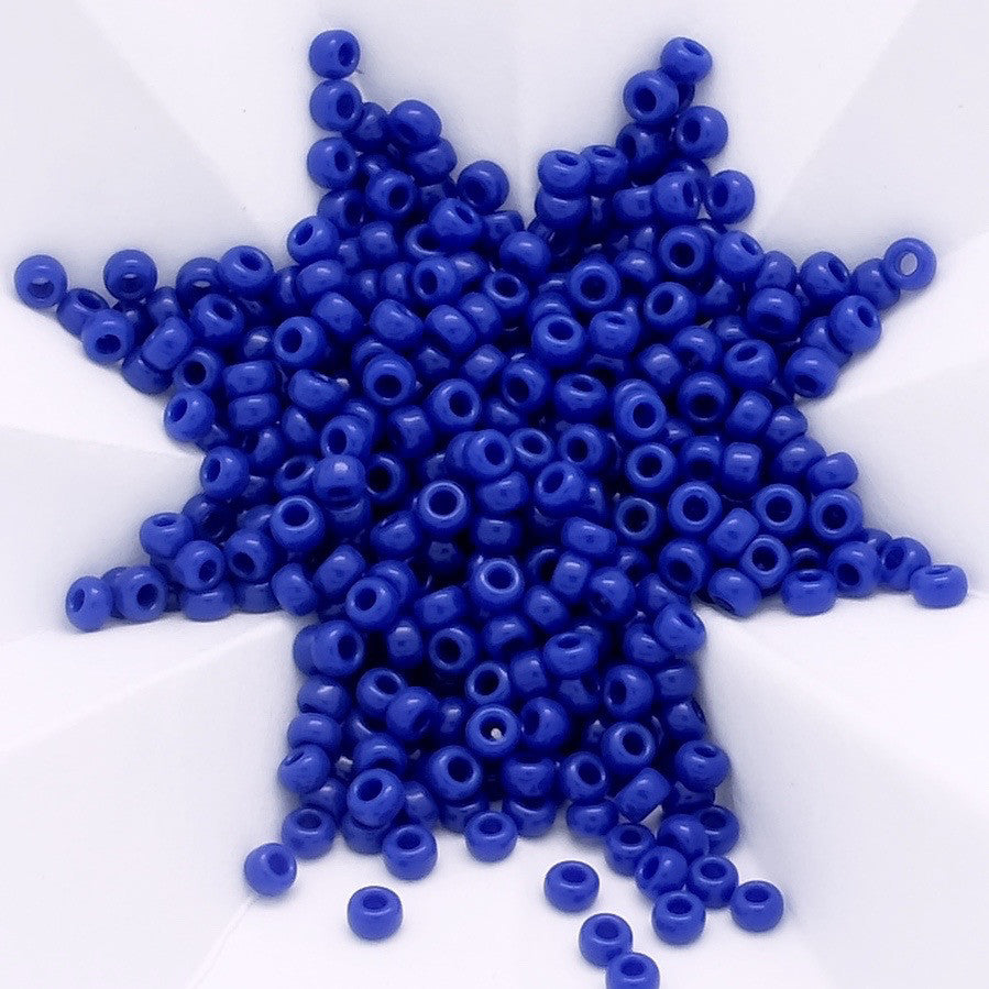 8 grammes de perles Miyuki Rocailles 11/0 Bleu klein opaque N°414 