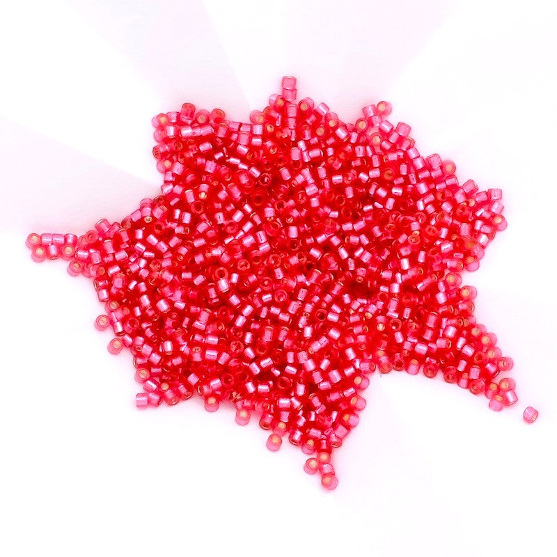 8 grammes de perles Miyuki Délica 11/0 S/L Dyed Watermelon N°2152