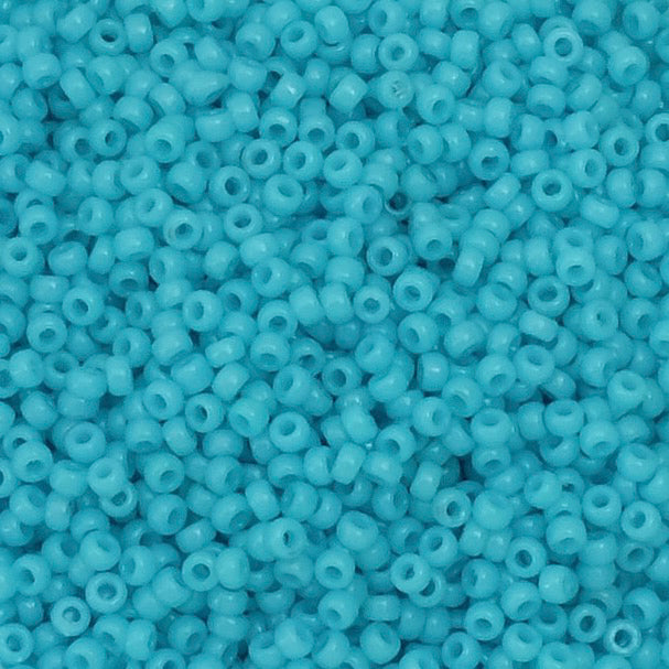 8 grammes de perles Miyuki Rocailles 15/0  Duracoat Opq Underwater Blue N°4480