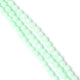 Fil de perles rondes facettées vert menthe opaque 4mm