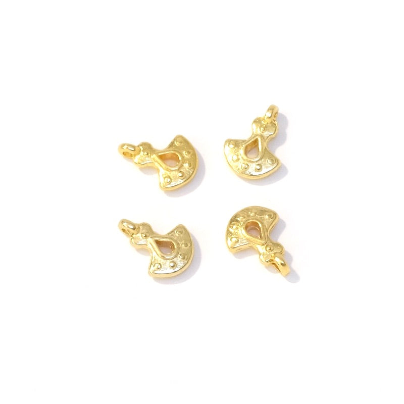 4 pendentifs ethniques bohèmes en laiton doré à l'or fin 24K Premium