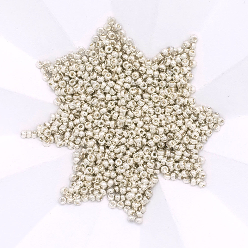 8 grammes de perles Miyuki Rocailles 11/0 Argent galvanisé N°181