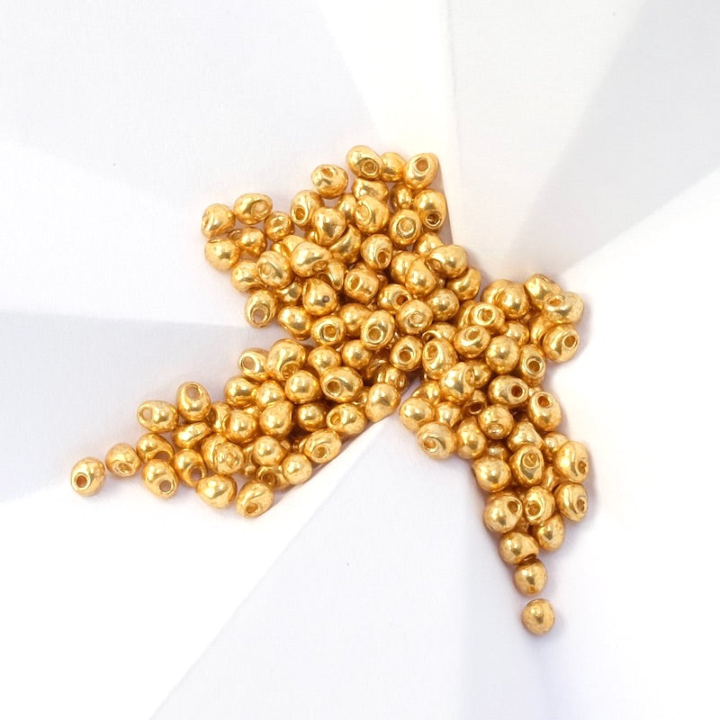 5 grammes de perles Miyuki gouttes 2,8mm Duracoat Galvanized Gold 4202