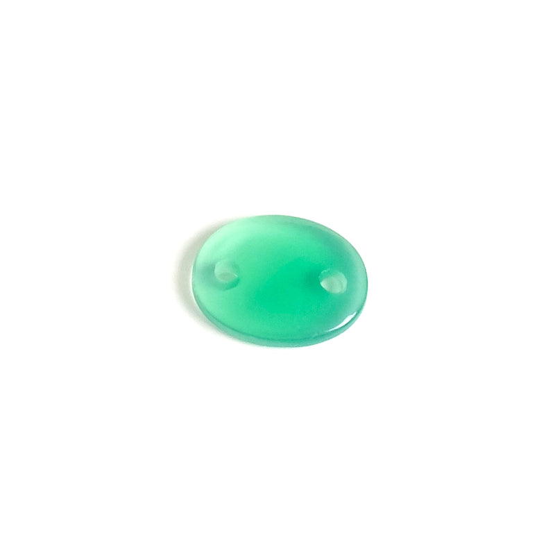 Connecteur Ovale 8x10mm en pierre naturelle Onyx vert