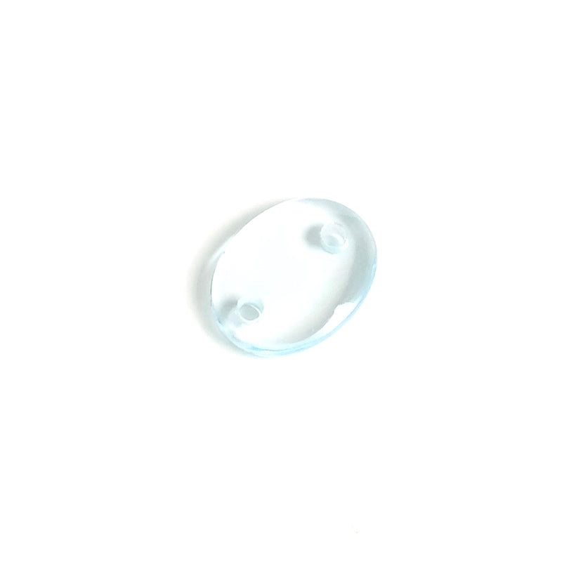 Connecteur Ovale 8x10mm en pierre naturelle Topaze Bleue