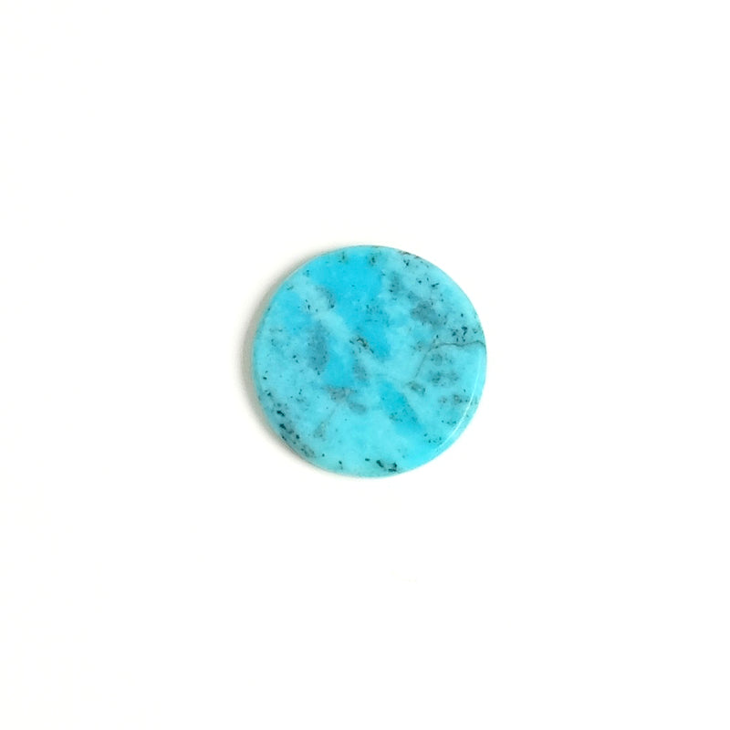 Cabochon pierre naturelle plat 13mm Turquoise d&#39;Arizona