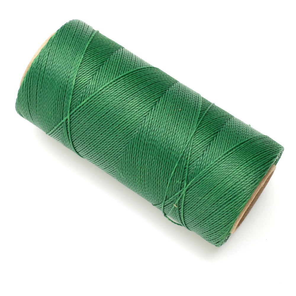 Bobine de fil ciré Linhasita 0,5mm pour micro macramé - vert bouteille