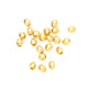 8 perles facettées en laiton doré à l'or fin 24K.