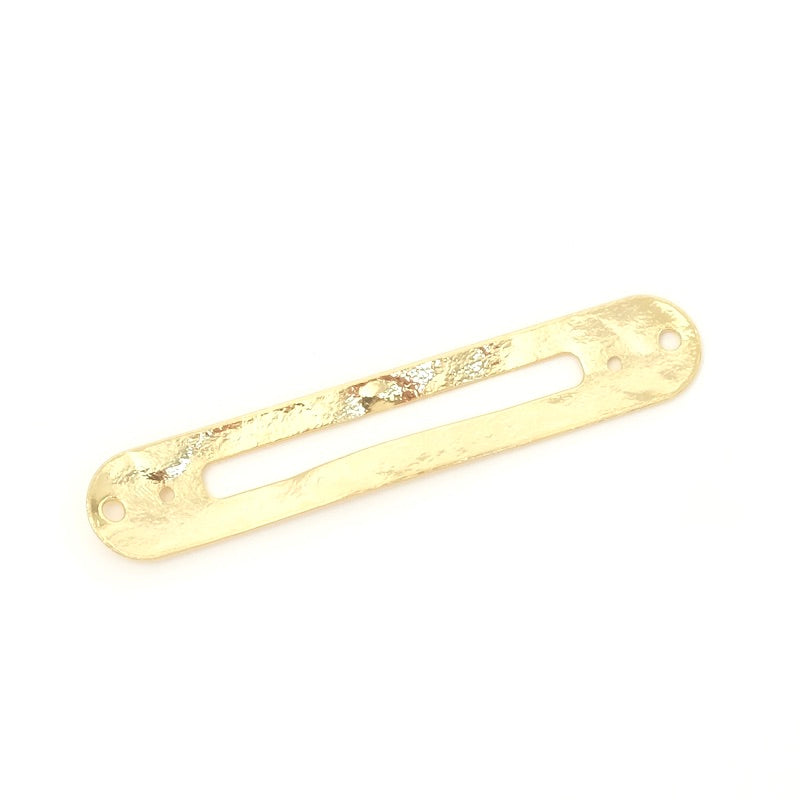 Pendentif connecteur ovale martelé en laiton doré 24K Premium, vendu à l&#39;unité