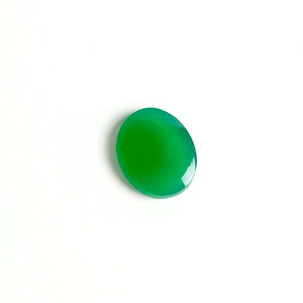 Cabochon oval 10x8mm Slim en pierre d'onyx vert
