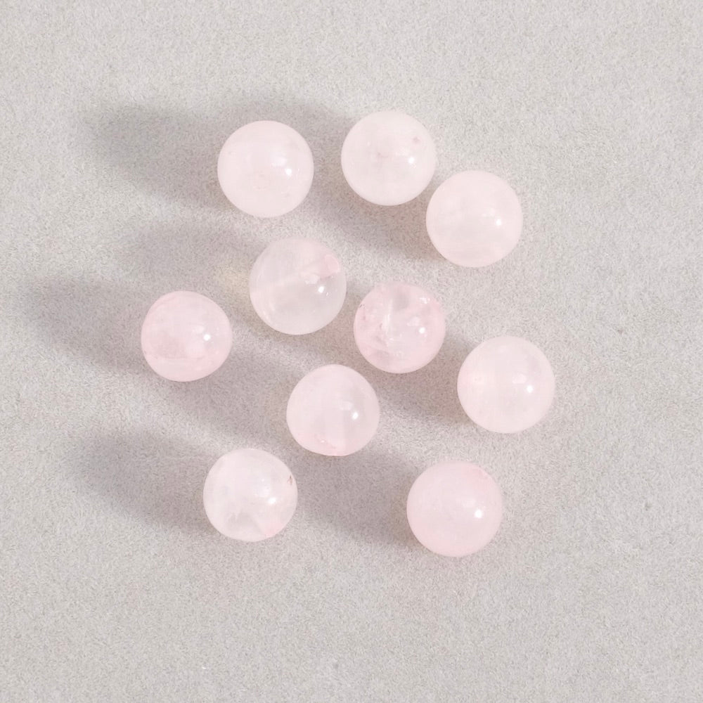 10 perles rondes 8mm naturelles de Quartz rose