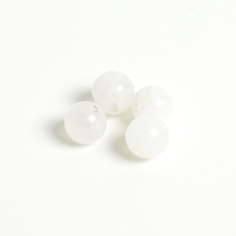 6 perles rondes 6mm naturelles de Pierre de Lune
