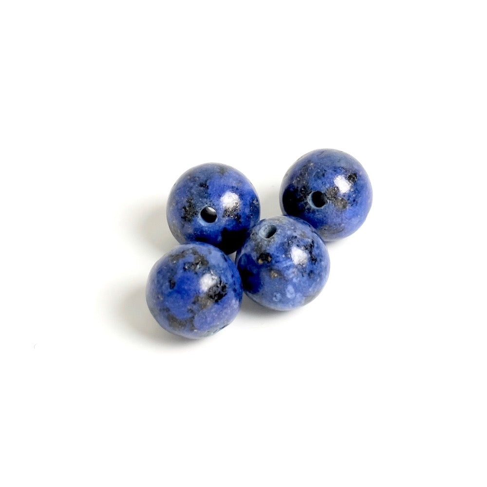 6 perles rondes 6mm naturelles de Lapis Lazuli