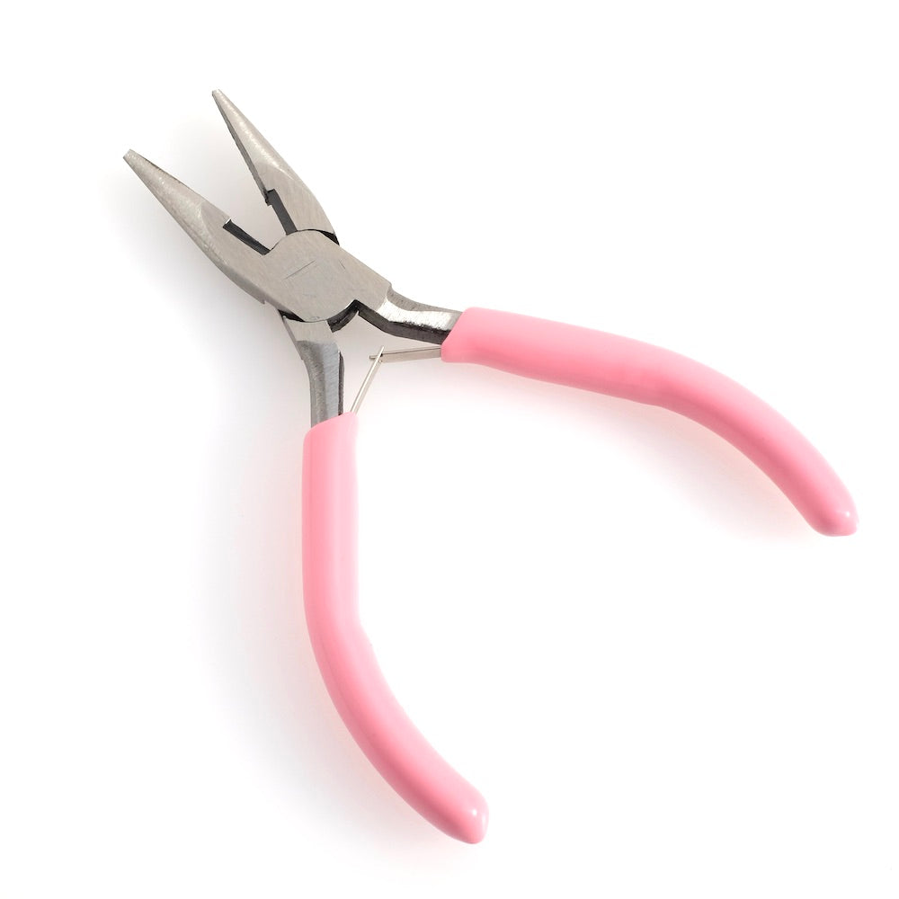 Pinze piatte rosa per la creazione di gioielli