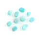 Dix perles irrégulières naturelles en Amazonite bleu-vert.