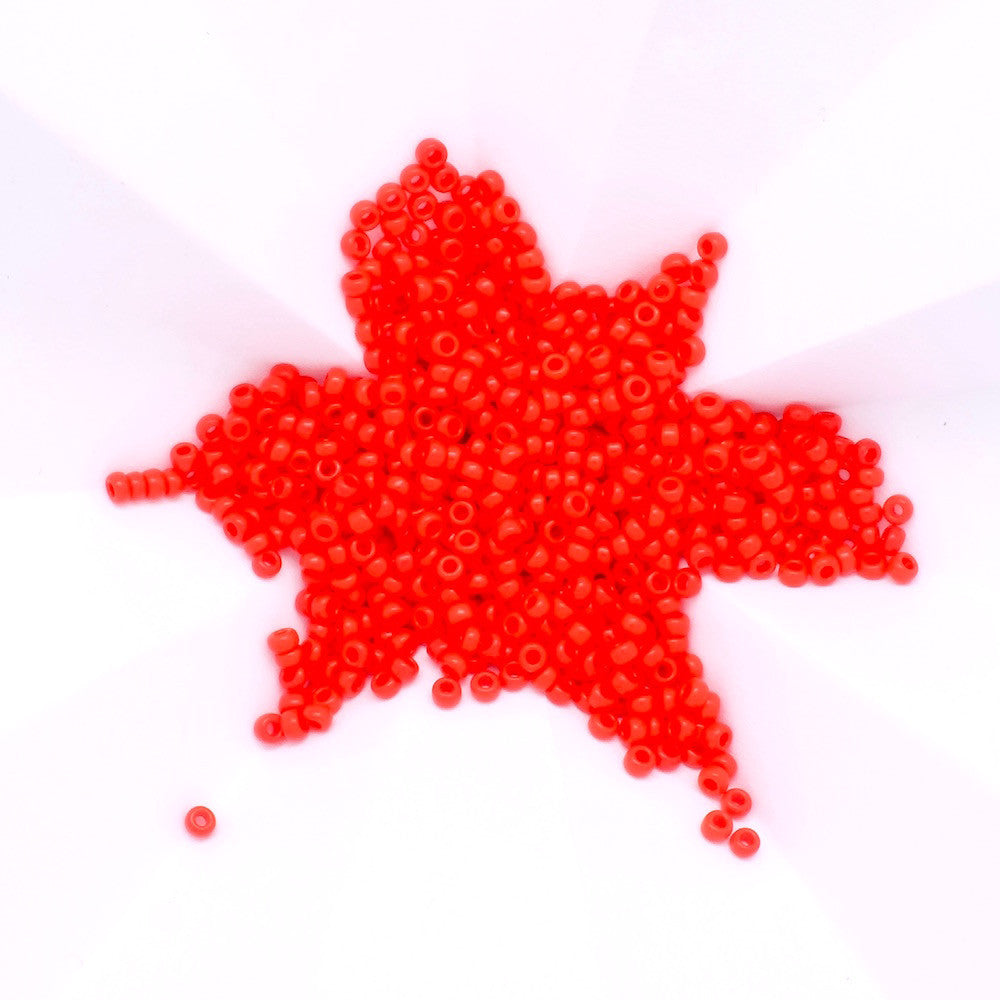 8 grammes de perles Miyuki Rocailles 11/0  Rouge opaque N°407