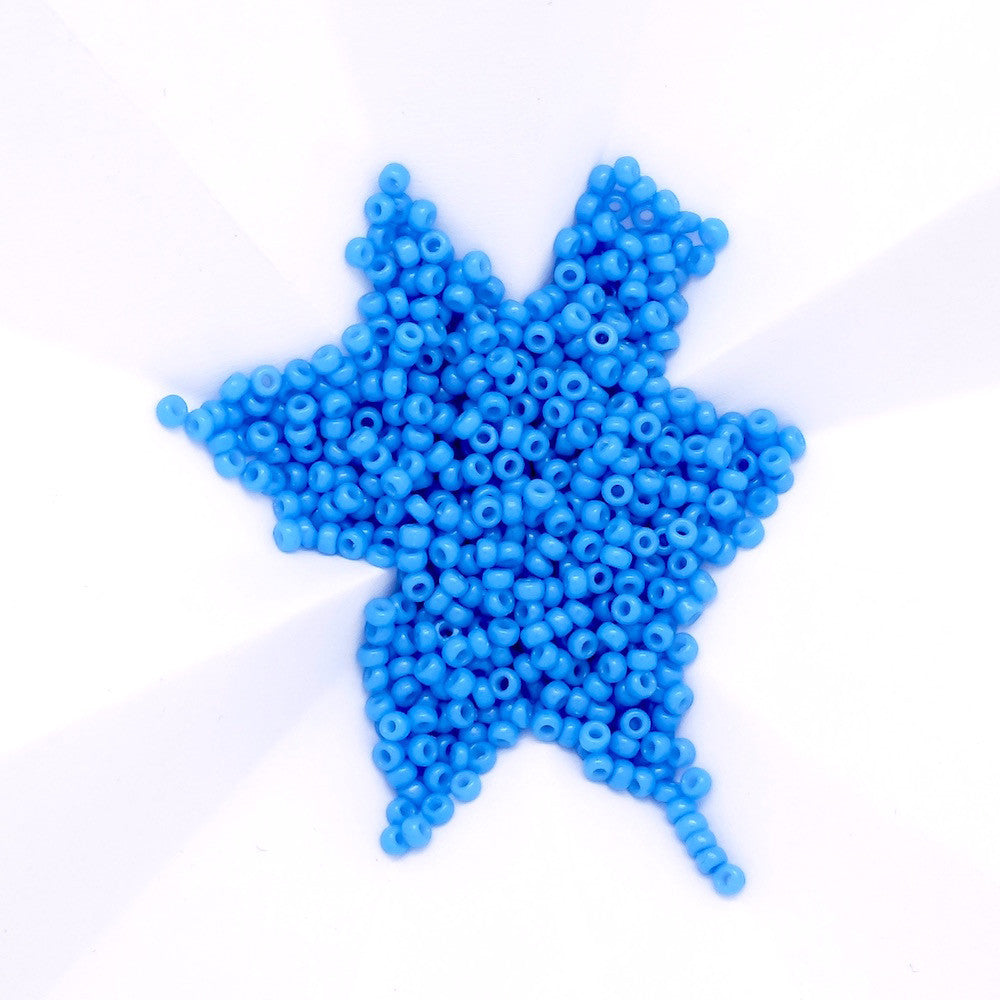 8 grammes de perles Miyuki Rocailles 11/0  Bleu Duracoat N°4484