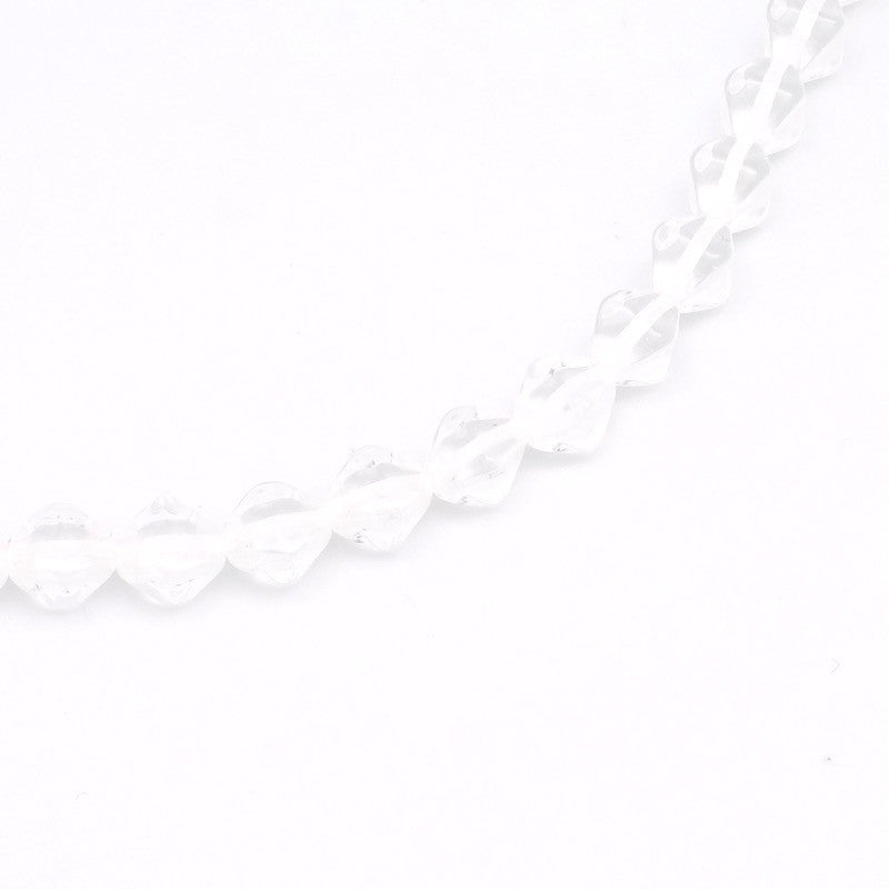Fil de 15 perles de Bohème en verre toupie Bicônes 8mm Transparent