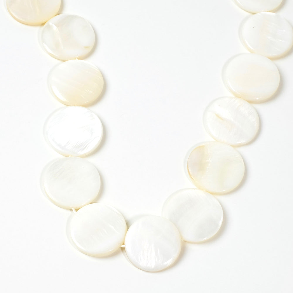 6 perles palets de Nacre naturelle