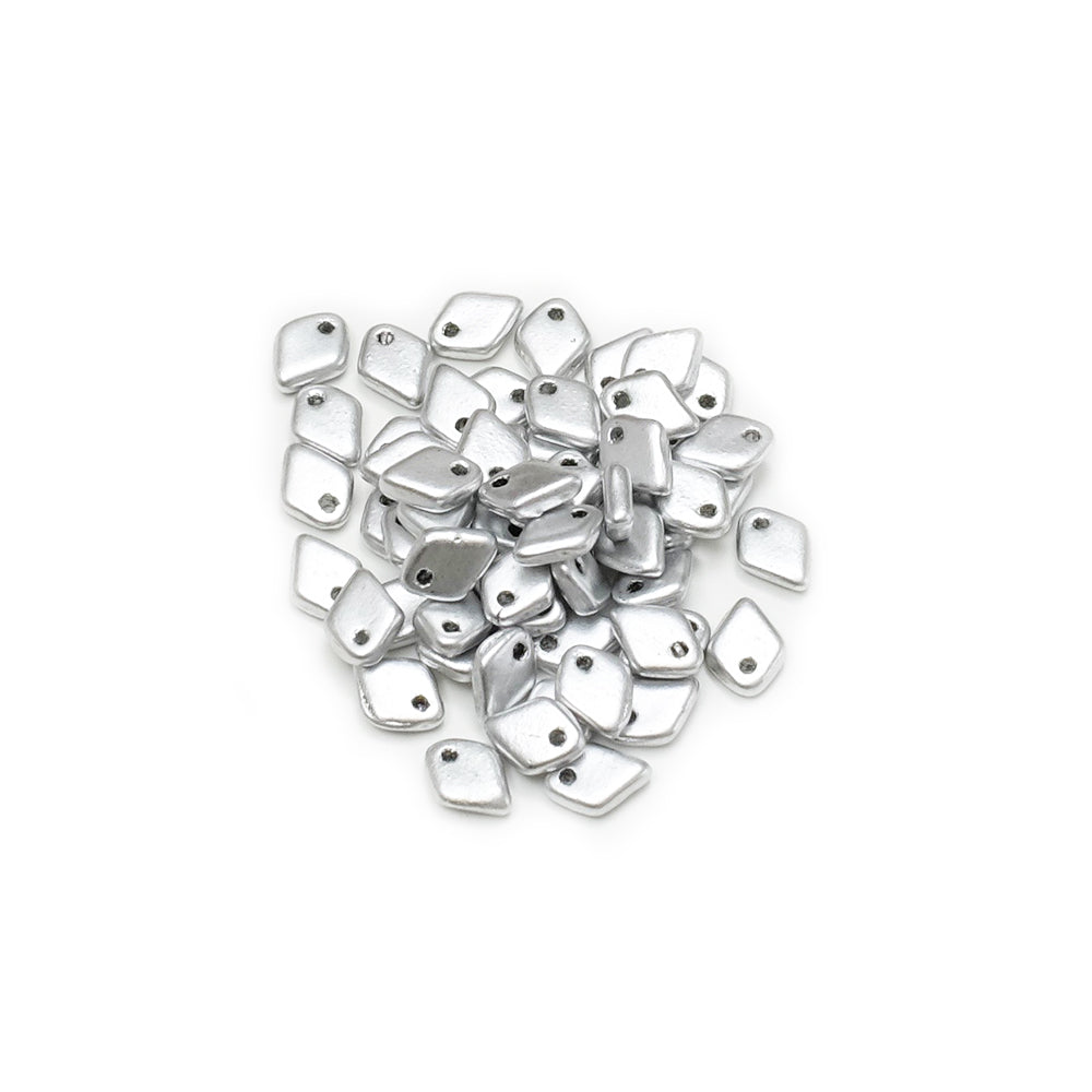 Perles Losanges 5mm en cristal de Bohème Aluminium Silver par 2grammes