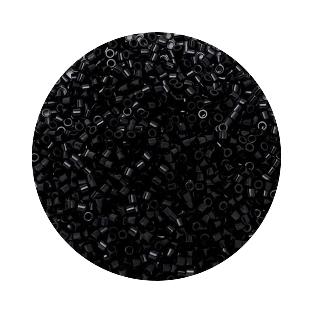 5 grammes de perles Miyuki Délica 15/0 Black DBS 0010