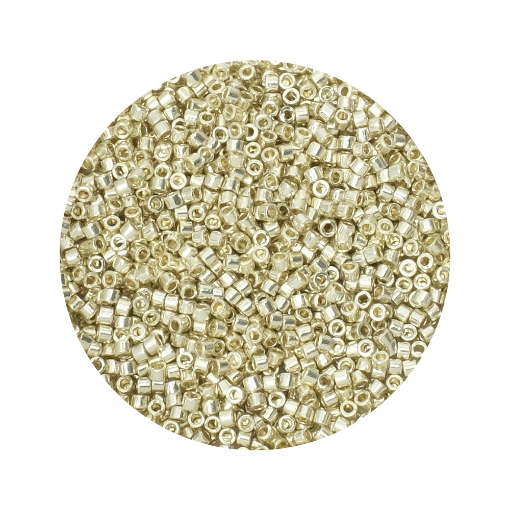 8 grammes de perles Miyuki Délica 11/0 Duracoat Galvanized Silver DB1831