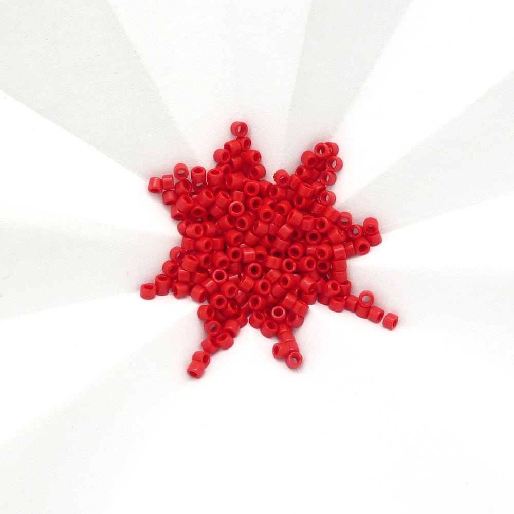 8 grammes de perles Miyuki Délica 11/0 Rouge opaque N°723