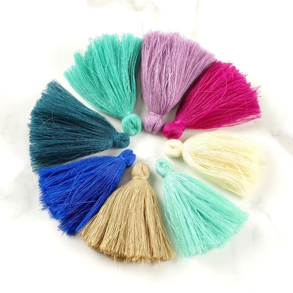 Lot de 2 Pompons XXL en coton 60mm Vert menthe