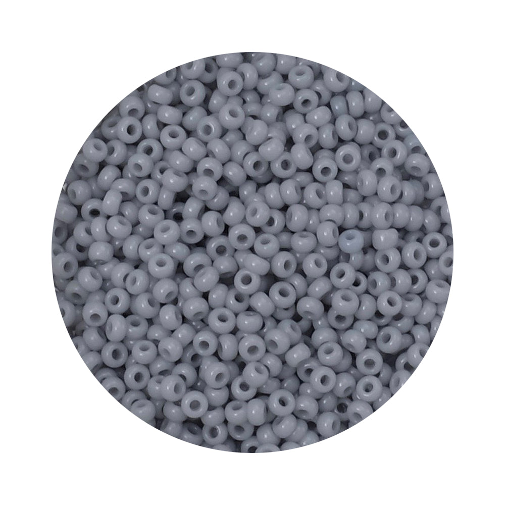 8 grammes de perles Miyuki Rocailles 11/0 Opaque Cement Grey N°498